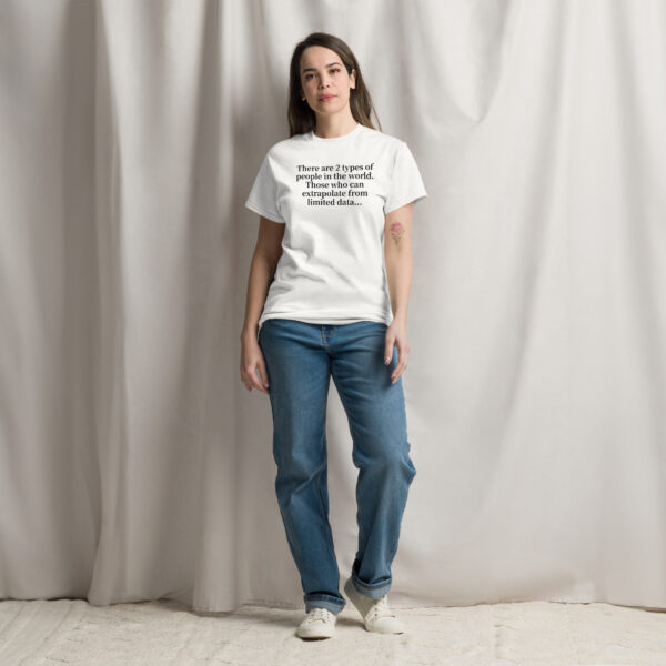 Unisex classic tee "There are 2 types ... extrapolate"