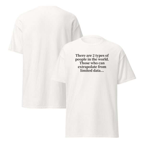 Unisex classic tee "There are 2 types ... extrapolate" - Image 3