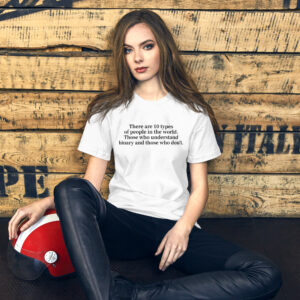 Unisex t-shirt "10 types of people ... binary"