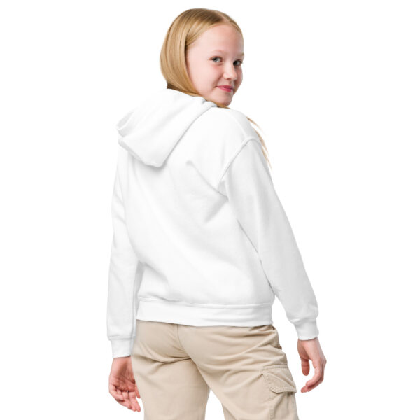 Youth heavy blend hoodie "Wibbly wobbly, timey wimey." - Image 4