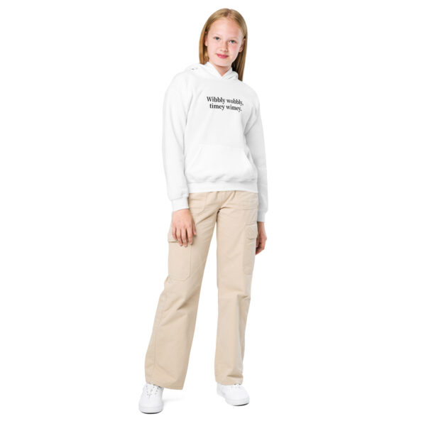 Youth heavy blend hoodie "Wibbly wobbly, timey wimey."